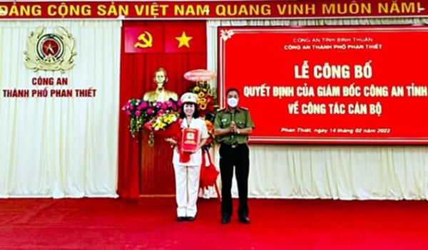 Nữ sĩ quan Công an đầu tiên giữ chức Phó trưởng Công an TP Phan Thiết